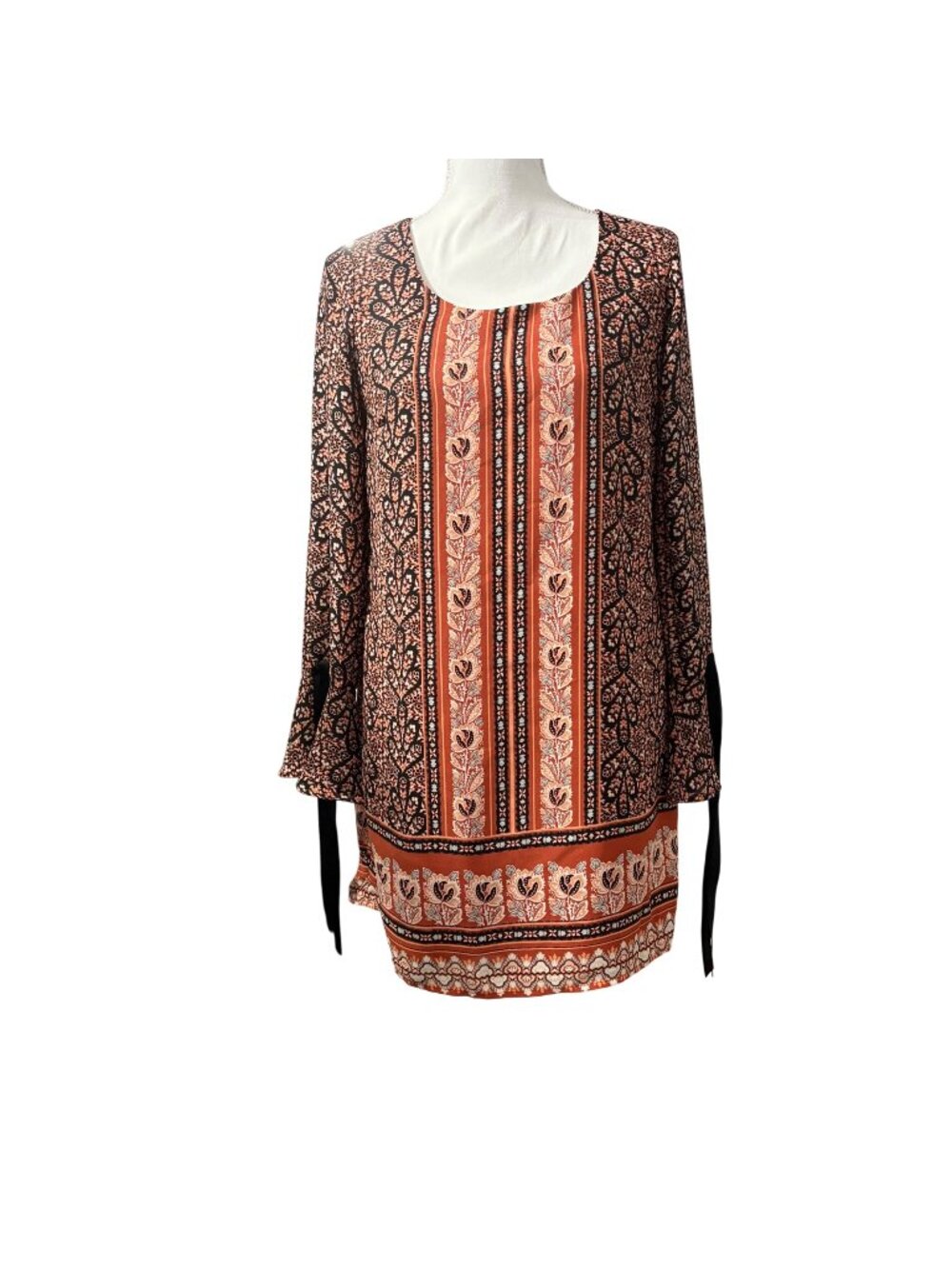 Charlotte Russe Y2K Bohemian Long Sleeve Indie Mini Dress Womans Size S